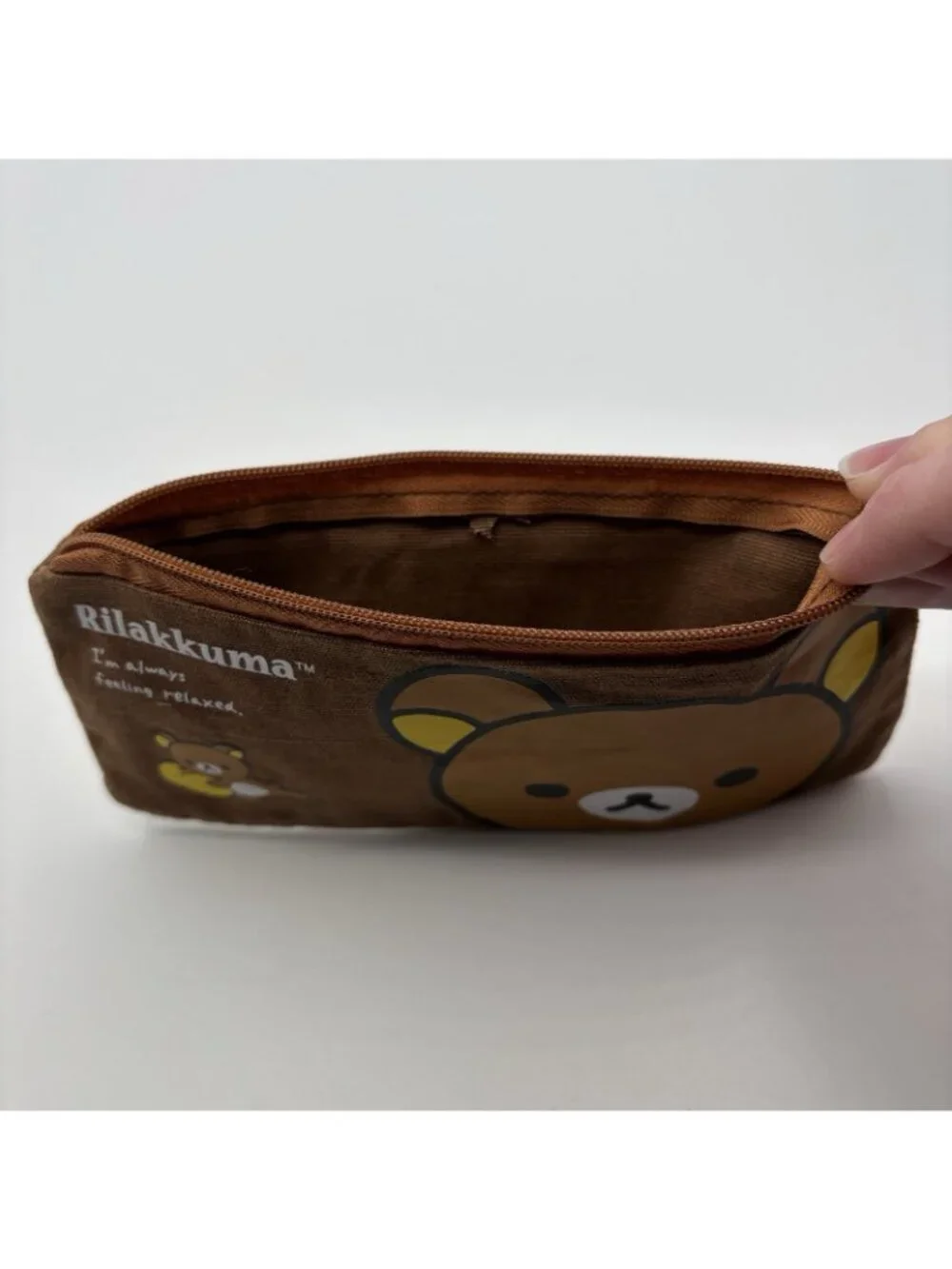 Rilakkuma Brown Bear Zippered Coin Pouch Pencil Case and Small Notebook Japan
